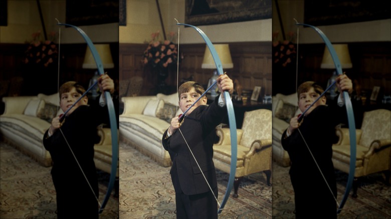 Prince Andrew as child bow arrow