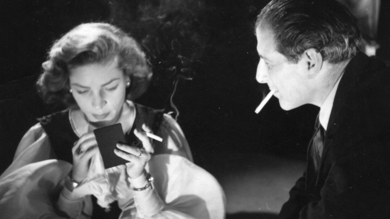 Lauren Bacall in her debut film with Humphrey Bogart