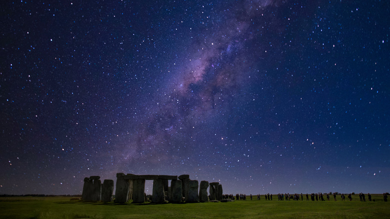 Stonehenge Milky Way night sky