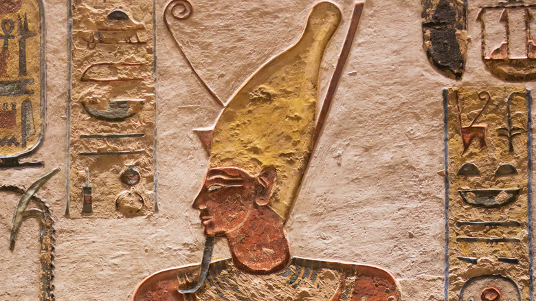 Ancient Egyptiian drawing of Pharaoh Ramesses III
