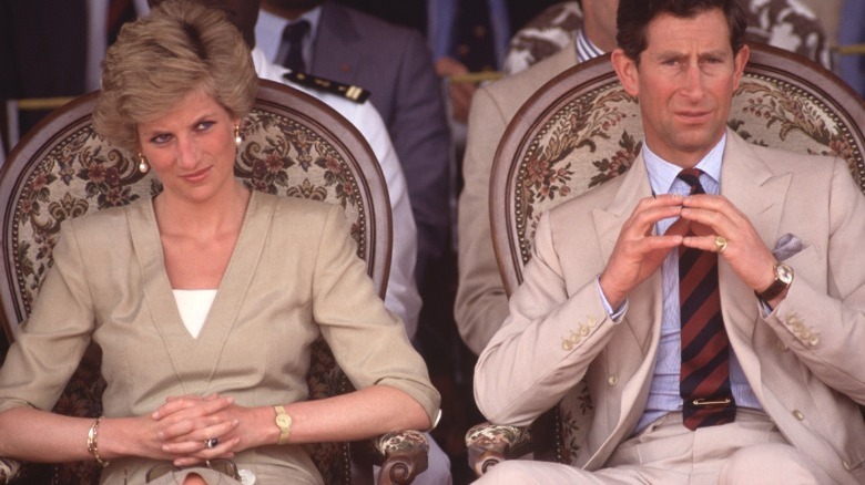 Prince Charles Princess Diana beige suits