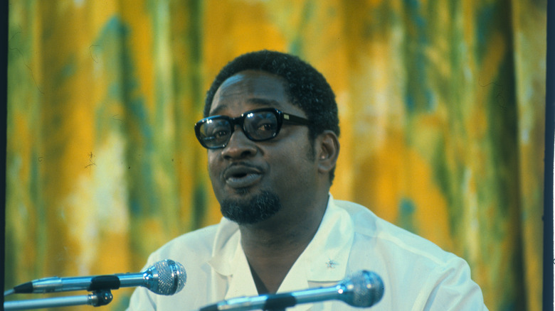 Guyanese PM Forbes Burnham holds press conference, 1969