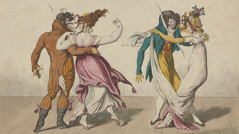 Illustraton of waltzing partners