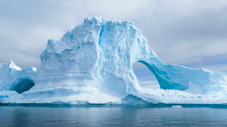 ice glacier in the South Pole