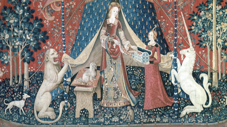 Lady unicorn tapestry