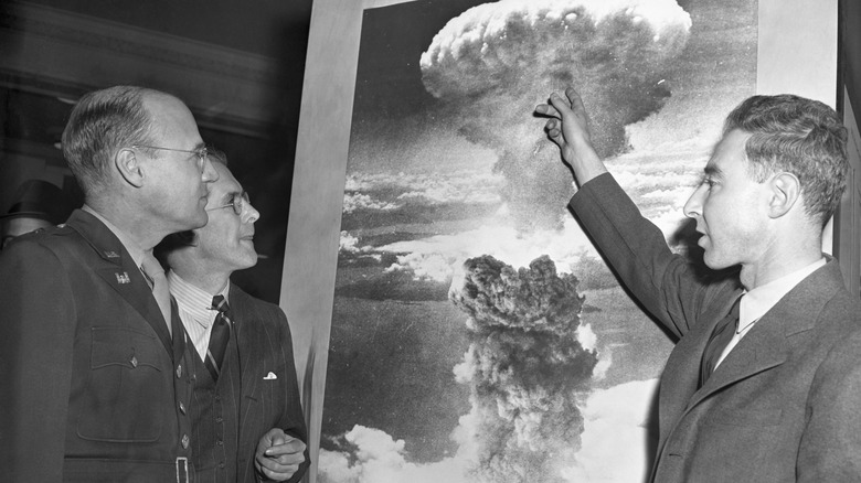 Robert Oppenheimer describing atomic explosion