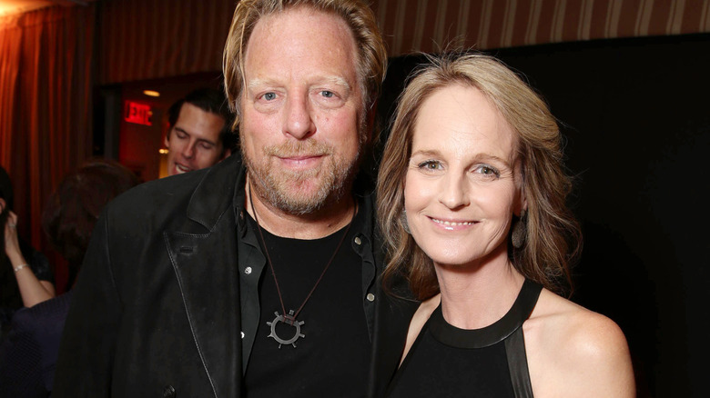Helen Hunt and Matthew Carnahan posing at event