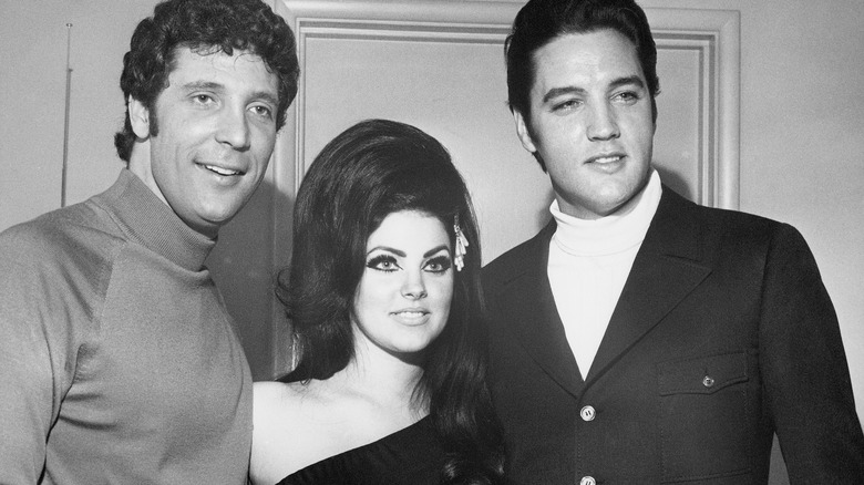 Tom Jones, Elvis Presley, and Priscilla Presley