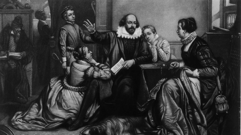 William Shakespeare reading to family