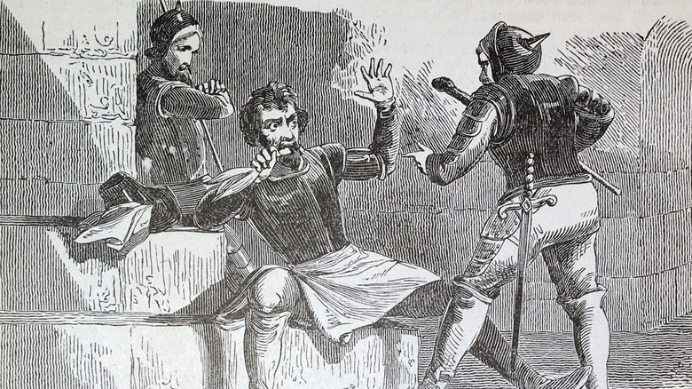 Lithograph scene from Henry V