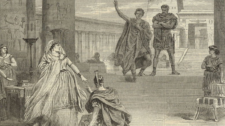 Illustrated scene from Antony and Cleopatra