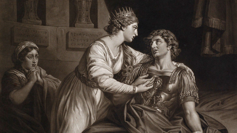 Illustrated scene from Antony and Cleopatra