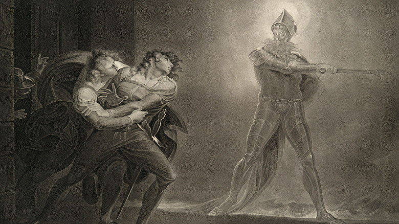 Illustrated scene from Hamlet