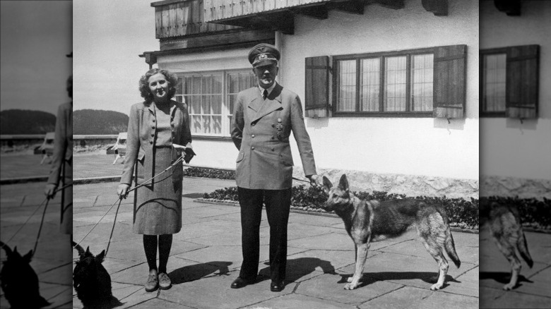 hitler and eva braun with their dogs
