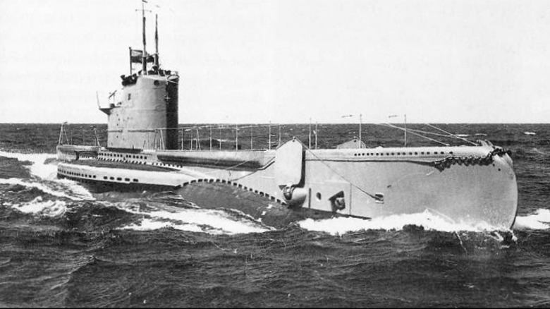 EML Kalev submarine on the surface